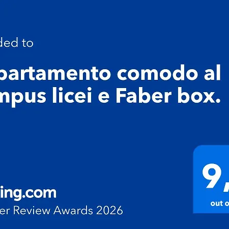 Apartman Comodo Al Campus Licei E Faber Box. *